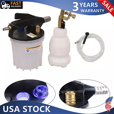 Pneumatic Car Vacuum Brake Bleeder Kit Fluid Refill Bottle&Brake Fluid Extractor • $39