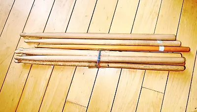 Vintage Lot Of 9 Wood Drum Sticks 3 Pairs And More • $20