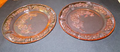 2 Sharon Cabbage Rose Pink 9  Dinner Plates Depression Glass Exc Condition • $22