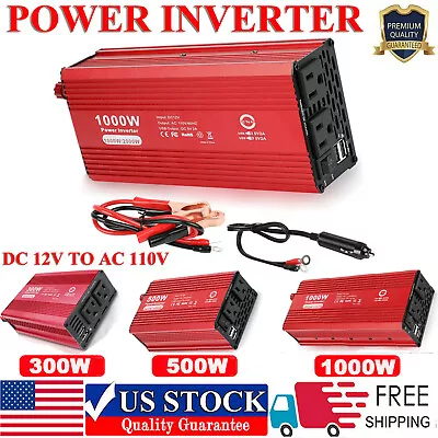 Car Inverter Power Converter Adapter DC 12V To 110V USB Outlet Cigarette Lighter • $19.95