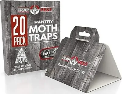 20 Pack Pantry Moth Traps - Safe And Effective For Food And Cupboard - Glue • $28.99
