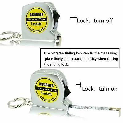 ✅2-Pack Mini Measuring Tape Keychains Small RetractableTape Measures 3-feet-NEW • $9.99