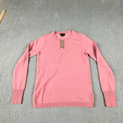 J Crew Women's Cashmere Slim-fit Crewneck Sweater Size XXS Pink Item K1313 • $40.49