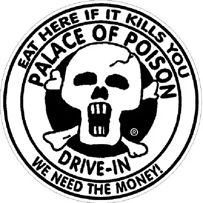 Palace Of Poison Vintage Classic Window Decal NHRA • $3.49