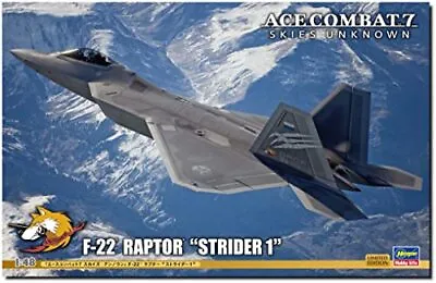Hasegawa 1/48 Ace Combat 7 Skies Unknown F-22 Raptor Strider 1 Model Kit Japan • $210.51