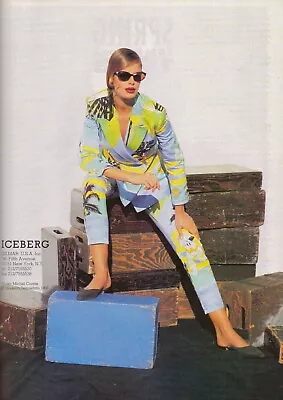 1993 Iceberg Photo Michel Comte Cordula Reyer Vintage Fashion Print Ad 1990s • $5.83