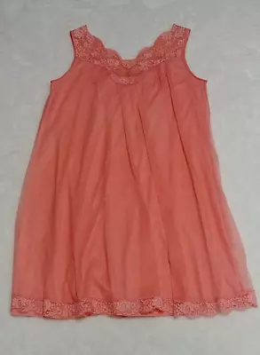 Vintage Vanity Fair Lingerie Babydoll Chiffon Nightgown  Size Small • $14.99