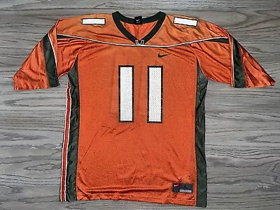 Vintage Miami Hurricanes #11 Ken Dorsey Nike NCAA Football Jersey Men’s Size (L) • $29.99