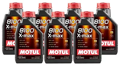 Motul 8100 X-MAX 0W40 - 7L - Fully Synthetic Engine Motor Oil (7 X 1L) • $91.95