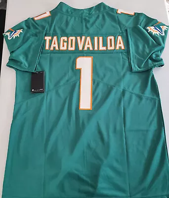 NWT Stitched Mens Dolphins Jersey #1 Tua Tagovailoa Sizes SMLXL2XL3XL *NEW* • $39.99