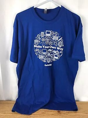 GoDaddy T Shirt Next Level  Make Your Own Way XL Blue • $10