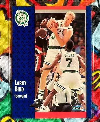 $8.88 • Buy 1991 NBA FLEER  LARRY BIRD  BASKETBALL TRADING CARD - V/Good Condition 