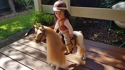 Our Generation Doll 'Leslie' + Palomino Horse + Riding Set Accessories. • $69
