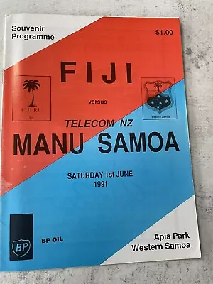 Fiji V Manu Samoa Apia Pk Western Samoa June 1991 • $6.16