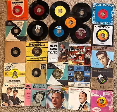 Vintage 45’s Vinyl Records Lot Of 26 • $15.63