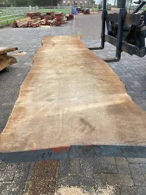 Solid English Oak Live Edge Plank Slab 3.6m X 700mm X 75mm All Sizes In Stock! • £375
