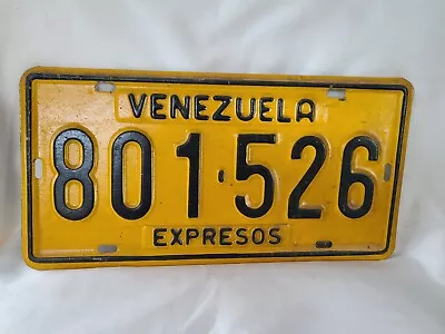 Vintage 1995 Venezuela Expresos South America 801 526 License Plate 04123 • $59.99