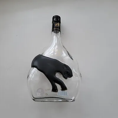 Empty 100cl 1l Meukow Black VS Cognac / Brandy Bottle With Panther Design • £10