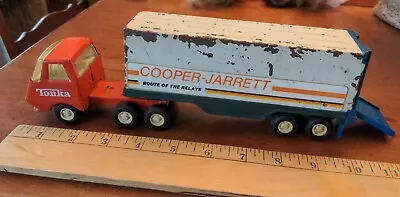 1960s VINTAGE MINI TONKA COOPER - JARRETT PRIVATE LABEL SEMI TRUCK & TRAILER TOY • $24.99