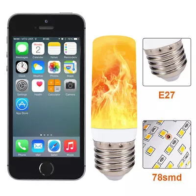 E12/E14/B22 LED 5W Simulated Nature Flicker Light Bulb E27 Flame Effect Lamp US • $10.89