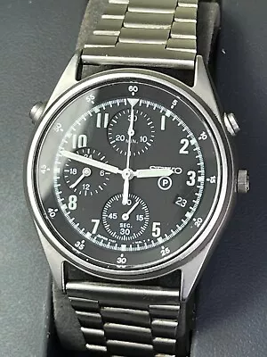 Full Set 'Civilian Issue' Seiko 7T27-7A20 'Gen 2' RAF/RN Chronograph - FWO • £525