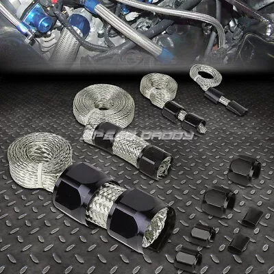 $25.88 • Buy Braided Stainless Steel Vacuum/fuel/radiator/oil Line Dress-up Hose Cover Black