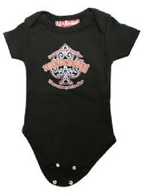 £6.99 • Buy Darkside Clothing 0-6 Months MOTORBABY 100% Cotton Black Baby Grow NEW Motorhead