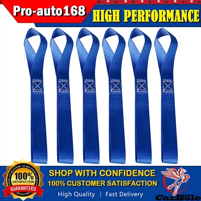 6 Pack Soft Loop Tie Down Straps Ratchet 4500LBS Heavy Duty Motorcycle Dirt Bike • $10.41