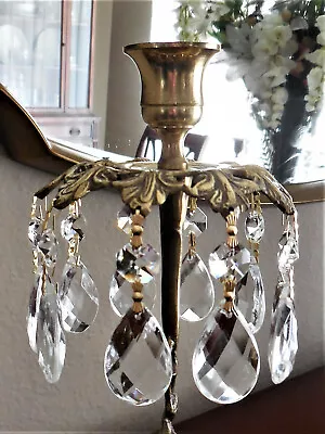 30 Vtg TearDrop Crystal Prisms ~ Chandeliers Lt Fixtures Sconces ~ 38mm (1.5 ) • $19.79