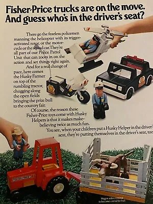 Fisher Price Trucks Full Page Vintage Print Ad • $1.99