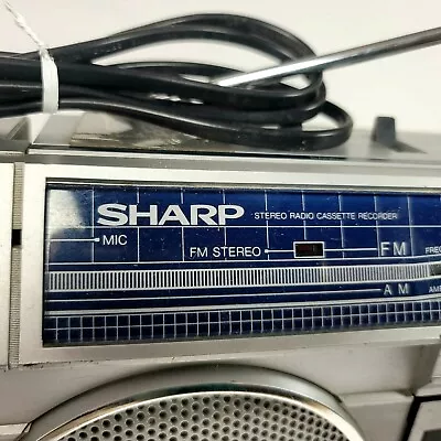 Sharp GF-4343 S Boombox Stereo Radio Cassette Recorder 1980's AS IS Vintage • $69.97