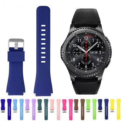 Silicone Band Strap 20mm 22mm For Samsung Galaxy Watch 42mm Active 2/1 40/44mm • £3.29