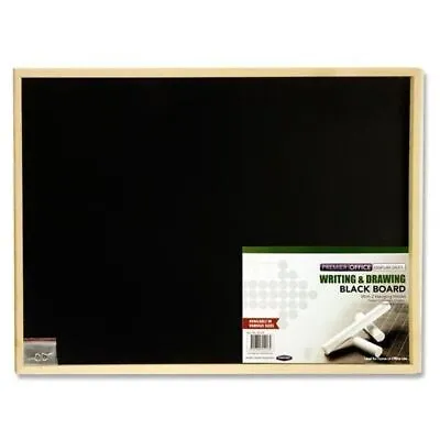 Premium School Blackboard Magnetic Wooden Framed Notice Menu Chalk Board 60X40CM • £11.90