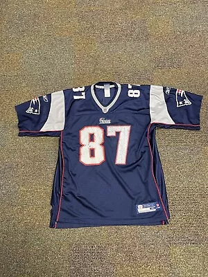 Reebok NFL New England Patriots Rob Gronkowski #87 Men XL Blue Football Jersey • $34.99