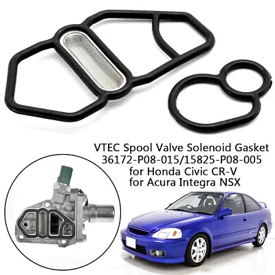 For Honda Civic Si Acura Integra NSX DOHC VTEC Spool Valve Solenoid Gasket Set • $8.39