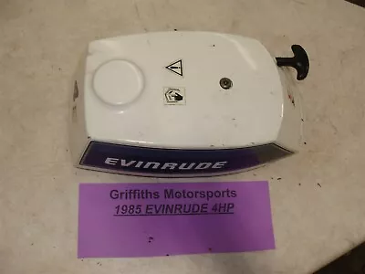 1985 EVINRUDE OUTBOARD 4HP E4BRHCOB Hood Otp Cover Recoil Pull Start Rope Cowl • $144