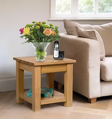 Small Oak Side Coffee Table | Solid Wood Square Bedroom Lamp/Bedside/End Stand • £109.99