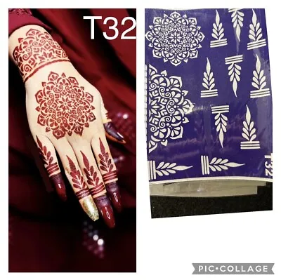 Henna Stencils Mehndi Temporary Tattoo • £4.96