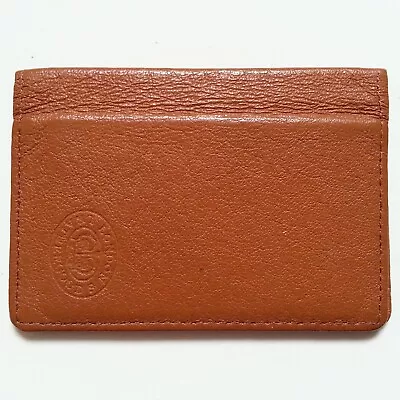 London Leather Goods Brown Faux Leather ID + Credit Card Holder Slim Wallet • £6.49