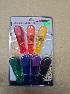 Culinary Elements Magnetic Multi-Purpose Clips: 7 Colorful Kitchen Bag Clips.    • $7.99