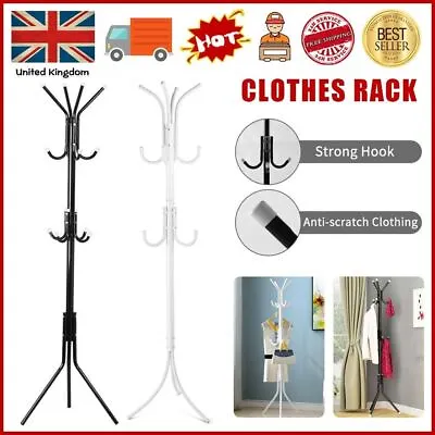 Coat Stand Coat Hat Jacket Umbrella Floor Standing Rack Clothes Hanger +14 Hooks • £12.99