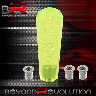 6  150mm Diamond Bubble Shift Knob Automatic Manual Transmission Shifter Yellow • $19.99