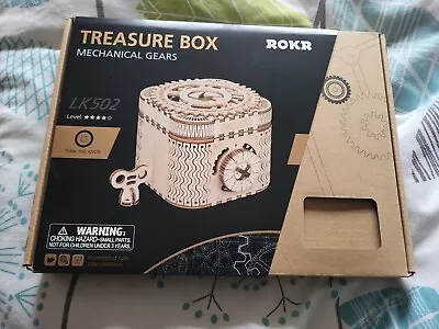 Rokr Treasure Box 3D Mechanical Gears LK502 Wooden Puzzle Robotime New In Box • £12