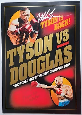 Mike Tyson Vs. Buster Douglas Original Boxing  Program!  AUTOGRAPHED BY BOTH!!! • $470