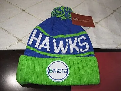 VERY RARE MENS ATLANTA HAWKS Mitchell & Ness Winter BEANIE HAT  BLUE/GREEN  NWT • $12.99