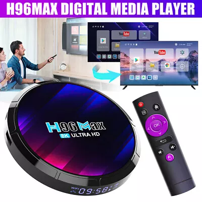 4G+64GB 4K Android 13.0 H96 Max Wifi Smart TV BOX Ultra HD WiFi Media Player AU • $54.99