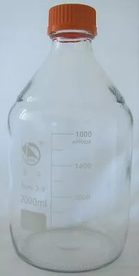 Glass Bottle W Cap Autoclavable Culture Media Medium 1000ml 1L Lab Glassware New • $9.49