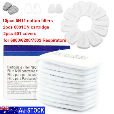 $15.89 • Buy 5N11 Cotton Filter 6001CN Filter Box Replacement For 6200 6800 7502 Mask Series