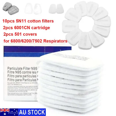 5N11 Cotton Filter 6001CN Filter Box Replacement For 6200 6800 7502 Mask Series • $25.89