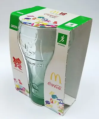 London Olympics 2012 McDonalds Coca-Cola Athletics Green Contour Glass Tumbler • $9.70